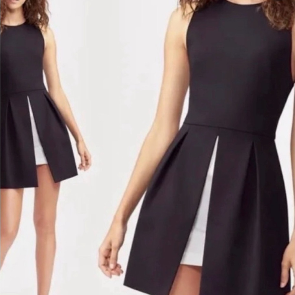 Alice + Olivia employed Black and White Mini Dress
